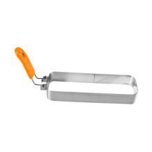 Griddle Egg Ring Nonstick Orange Rectangle Cooker for Breakfast Muffins and Burger Grill