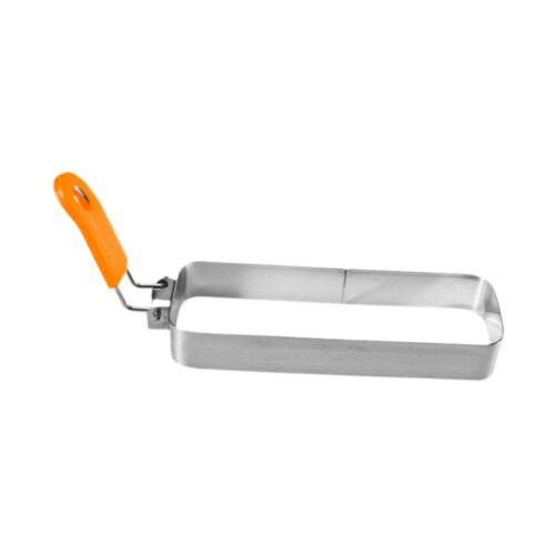 Griddle Egg Ring Nonstick Orange Rectangle Cooker for Breakfast Muffins and Burger Grill