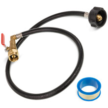 CSA Certified Propane Adapter Hose 3ft with ShutOff Valve Pressure 350PSI for 1lb Tank