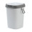 Kitchen and Bathroom Push-Type Thick Solid and Durable Trash Can with Handle Gray 1