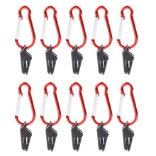 10 Stuks Universele Tent Clip Tent Bevestigingsslot Clip met Karabijnhaak voor Outdoor Camping Farm Garden