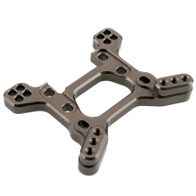 FüR Axial Fernbedienung Auto Upgrade Ersatz Teile Aluminium Legierung Front Hydraulische Platte StoßDäMpfer Framel E