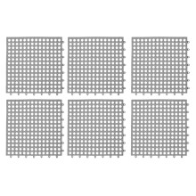 6Pcs Anti-Slip Splicing Pvc Bathroom Toilet Kitchen Floor Mat Non Slip Mat Toilet Floor Mat 30X30CM Dark Grey