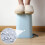Kitchen and Bathroom Push-Type Thick Solid and Durable Trash Can with Handle Gray 1