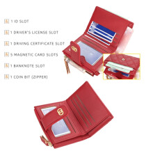 New Luxury Women' Bag Short Wallet Lady Purse with Card Holder Coin Purse Credit Card Case-