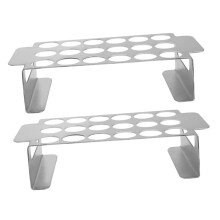 BBQ Grill Rack Set Stainless Steel Jalapeno Pepper Holder 18Hole Chicken Leg Grilling Accessory