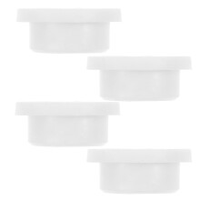 Basin Overflow Hole Plug White 4 pcs 3.1 x 2.4 x 1.4 cm