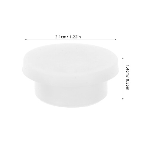 Basin Overflow Hole Plug White 4 pcs 3.1 x 2.4 x 1.4 cm 1