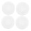 Basin Overflow Hole Plug White 4 pcs 3.1 x 2.4 x 1.4 cm 7
