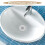 Basin Overflow Hole Plug White 4 pcs 3.1 x 2.4 x 1.4 cm 8