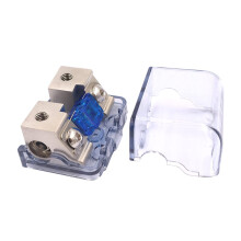 Car Fuse Holder 2 Gauge InLine 30A Nickel Plated for Car Audio RV Boat Overcurrent Protection