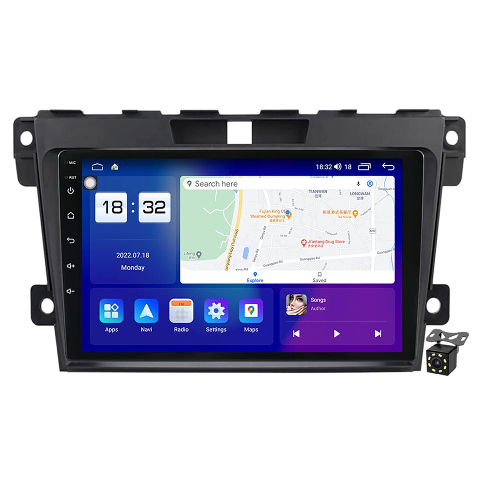 Android 12 Car Stereo For Mazda Cx7 2008Â2015, 9 Inch Qled Touchscreen With Wireless Carplay, Gps, Dsp, 8+256G 9330225016496
