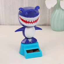 Solar Dancing Shark Ornament with SolarPowered Motion for Car Dashboard Decoration Blue