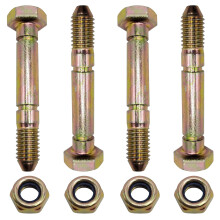 4 Pack 1/4 Inch Snow Blower Shear Pins and Nuts, Replacement Shear Bolt Set for Snow Thrower