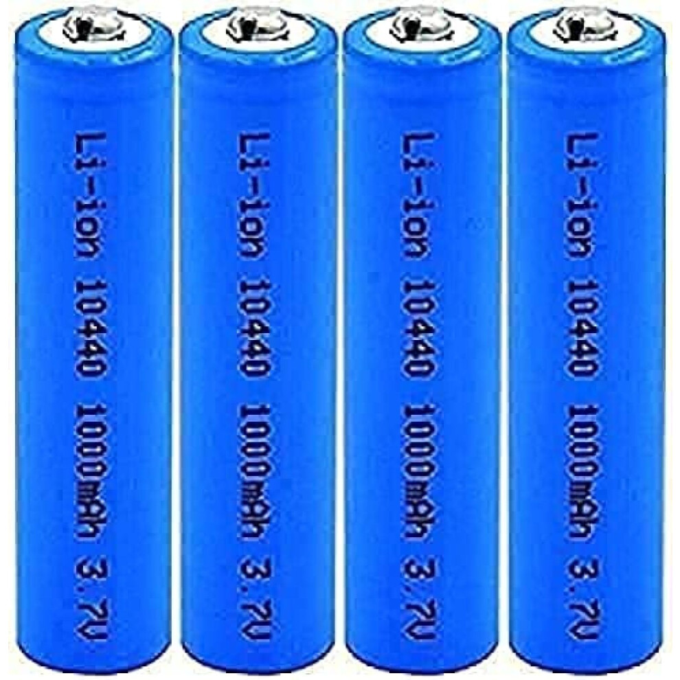10440 Lithium Ion Battery 3.7V Rechargeable Cells for Electric Shaver LongâLasting Power 4 Pack
