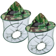 Camouflage Beekeeping Hat with Mosquito Net, Wide Brim Full Face Insect Protection, 2PCS Set