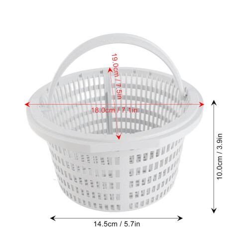 18cm Pool Skimmer Basket Replacement, Effective Debris Capture, Fits Standard Pool Strainer 1