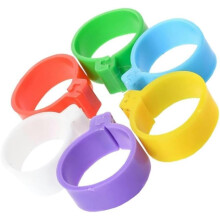 100pcs 16mm Plastic Chicken Leg Bands ClipOn Color Rings for Poultry Identification Ducks Chicks