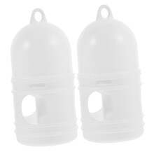2pcs Plastic Bird Water Dispenser and Pigeon Feeder for Backyard, Easy Clean Design