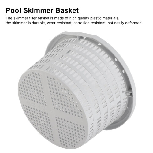Pool Skimmer Basket with Debris Blocking Design, Heavy Duty Replacement for Swimming Pool 2