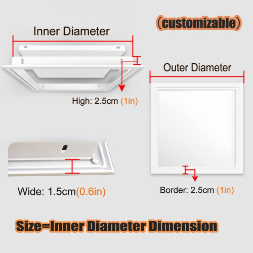 White Flush Mount Access Panel 12x10 Aluminium Frame Ceiling Access Door for Drywall 2