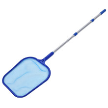 Pool Skimmer Net with 1840 Inch Telescopic Pole, Fast Debris Removal and Secure Threaded Connection