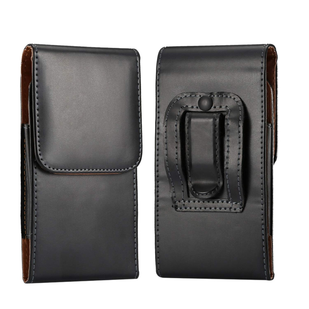 Pu Leather Phone Holster With Magnetic Closure, Vertical Belt Clip Case For Iphone 13 Mini And Galaxy J7 9330225039938