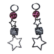 Lightweight Alloy Acrylic Star Dices Earrings for Women Y2K