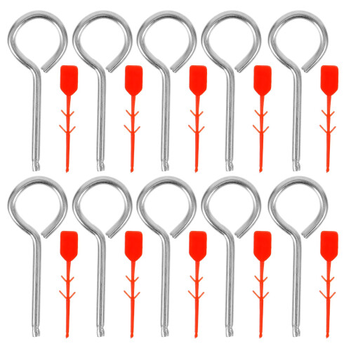 Fire Extinguisher Lock Pin Replacement Kit, Durable Metal Pull Pins, Pack of 10