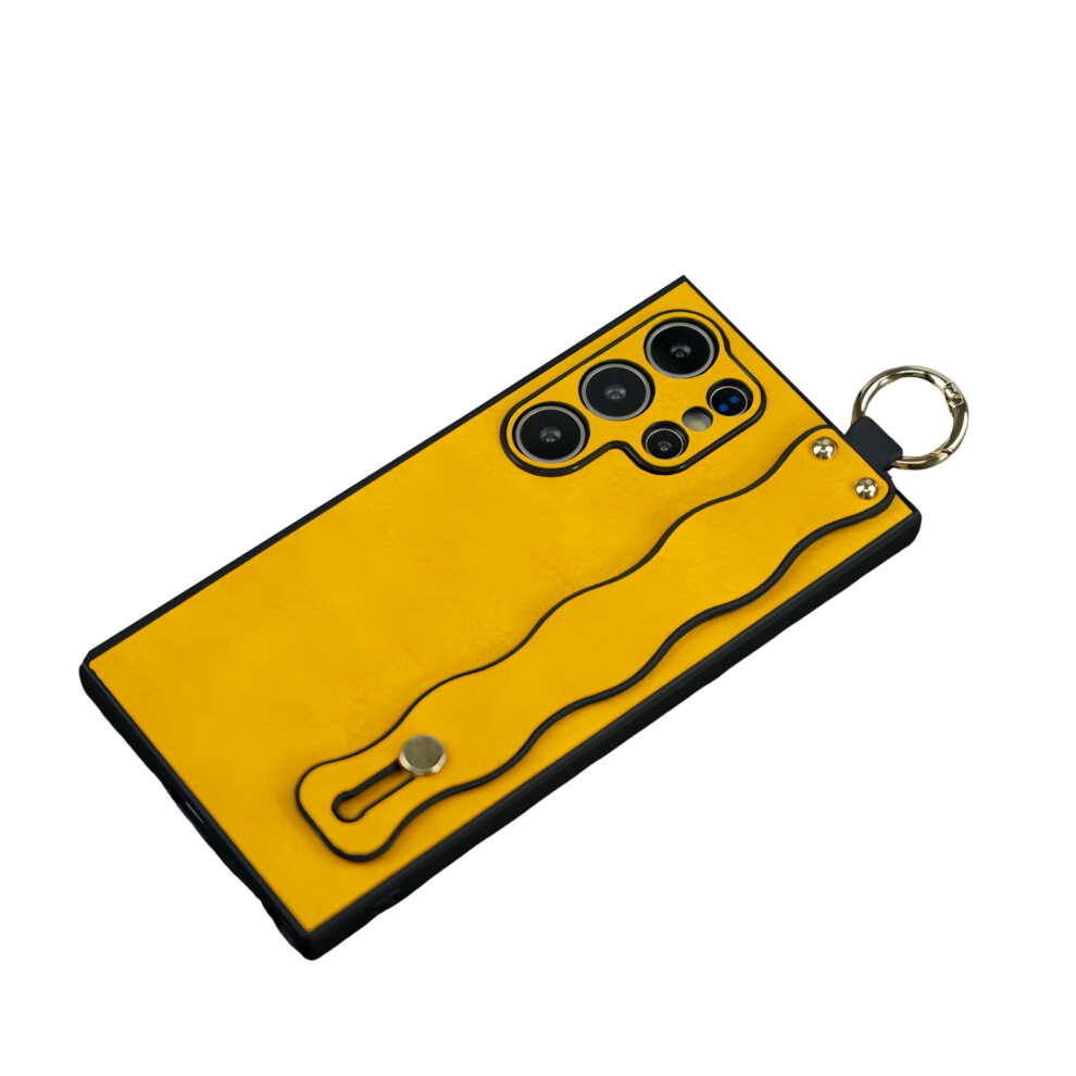 Cute Cartoon Shockproof Case For Samsung Galaxy S25 Plus With Detachable Wrist Strap And Kickstand Yellow 9330225017912