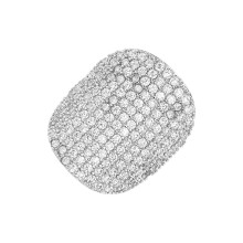 Sparkling Cubic Zirconia Press On Nails In Large-Silver L