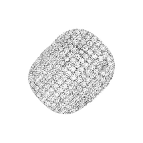 Perfect Gift Glittering Cubic Zirconia Nail Tips-Silver L
