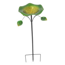 Garden Bird Bath Bowl with Stake, Easy Clean, Stable for Lawn and Patio, Attracts Small Birds