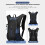 25L Ultralight Waterproof Hiking Backpack Foldable Daypack with Reflective Strips Black Deep Blue 4