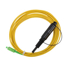 SC APC Single Mode Fiber Optic Patch Cable 10m, Armored Waterproof Design for Outdoor Stable Connection