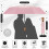 Windproof Travel Umbrella with Wood Handle, Automatic Open Large Canopy, Compact and Lightweight 2