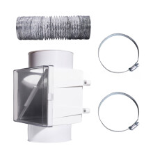 Clear Dryer Outlet Particle Receiver For 4 Foot Ducts Enhances