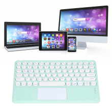 Ultra Thin Green Touch Wireless Keyboard with 280mAh Battery and Ergonomic Round Keys