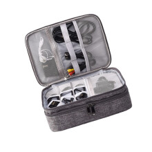 3 Layer Electronics Accessories Organizer Bag with ThreeLayer Organization for Travel Cables and Adapters