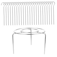 Air Fryer Kebab Rack Stainless Steel Vertical Skewer Stand for BBQ Chicken Seafood Vegetables