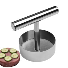 Stainless Steel Burger Press for Uniform Patties, Nonstick Round Hamburger Patty Maker Grill Tool