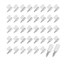 40Pcs 28x7.5mm Silver Shelf Bracket Pins with SelfTapping Cabinet Support Screws Steel