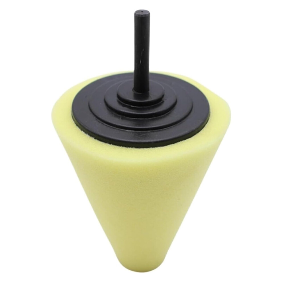 Car Polishing Pad Cone Shape Foam Drill Buffer Pad For Wheel Rim And Headlight Detailing 6Mm Shank 9330225019039