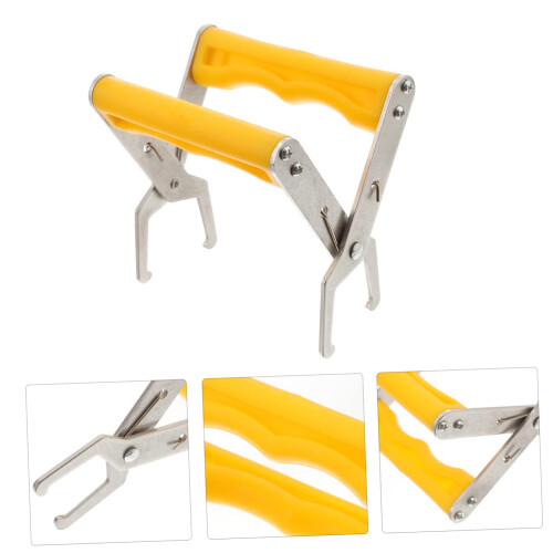 Metal Beehive Frame Grip Tool with Ergonomic Plastic Handle for Secure Beekeeping Inspections 2