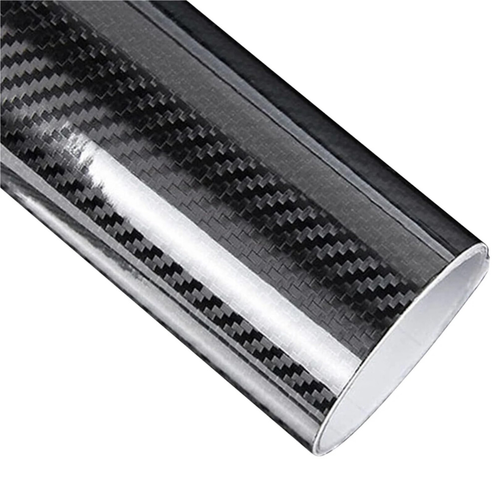 6D Carbon Fiber Vinyl Wrap 200X50cm Glossy Car Wrap Film With Realistic Carbon Look And Scratch Protection Black 9771547582977
