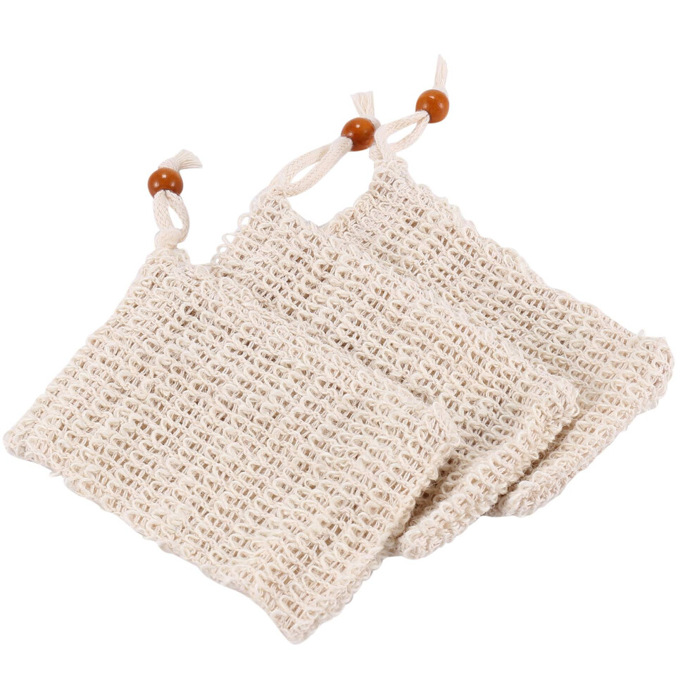 Shower Bath Sisal Soap Bag Natural Sisal Soap Bag Exfoliating Soap Saver Pouch Holder 20Pcs 6032068160635