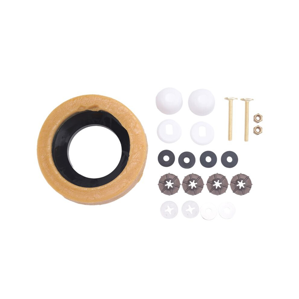 Toilet Wax Ring Kit For Floor Outlet Toilets New Install Or Re- Include Closet Bolts,Bolt Caps,Flange And Washers 6031085190250