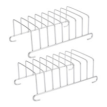 2 PièCes Porte-Pain de Pain Grillé 8 Trous de Tranche Outil Grille de Refroidissement Porte-Pain Rectangle Friteuse à Air Accessoires Organisateur