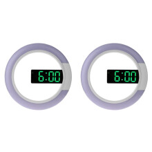 2X LED Digital Wall Clock Digital Display Temperature 7 Colors 3D Living Room Decoration Digital Mirror Alarm Clock
