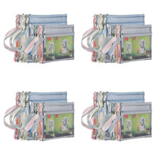40 Pack Colored Double-Layer Mesh Zipper Pouch Bags, Building Block Sets Toy Storage & Organization 20Pcs A4+20Pcs A5